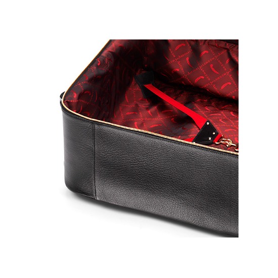 Large Cabin Case in Black Pebble from Aspinal of London