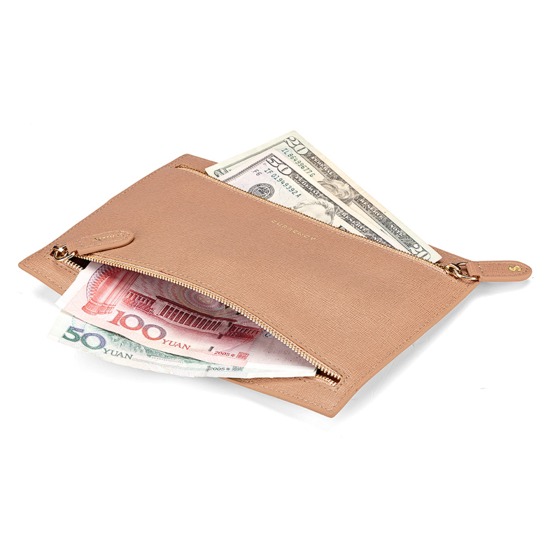 Multi Currency Wallet in Deer Saffiano from Aspinal of London
