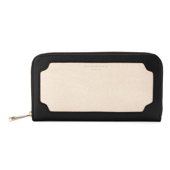 Marylebone Purse in Monochrome Mix from Aspinal of London