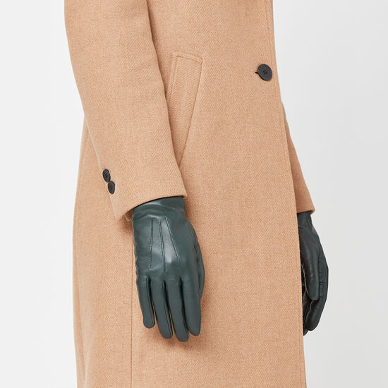 Women's Green Leather Gloves | Aspinal of London