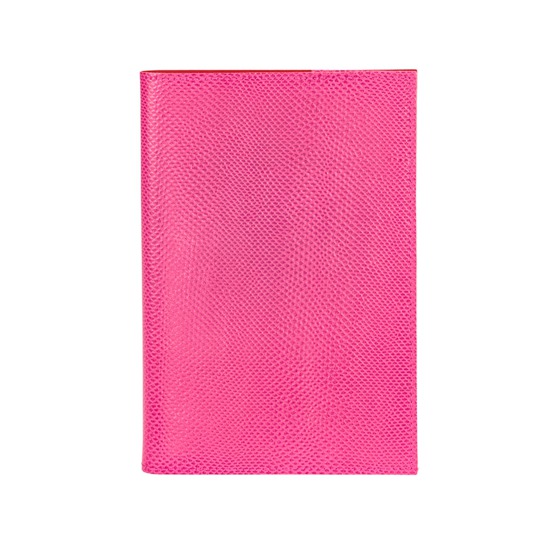 A5 Refillable Journal in Raspberry Lizard from Aspinal of London