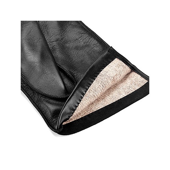 Shadow Men's Suede & Leather Gloves in Black from Aspinal of London