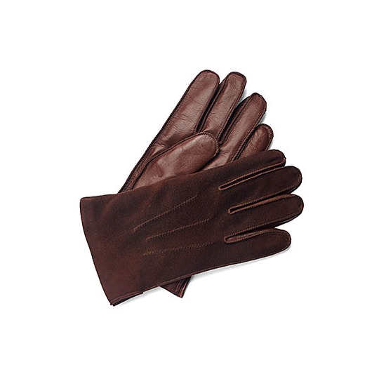 Shadow Men's Suede & Leather Gloves in Brown from Aspinal of London