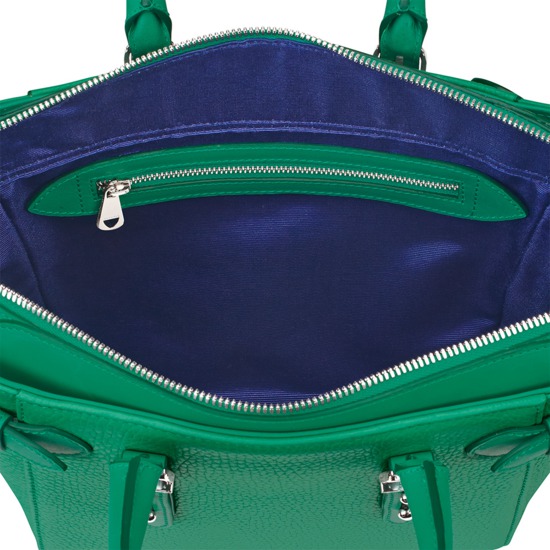 Mini Marylebone Tote in Grass Green Pebble from Aspinal of London