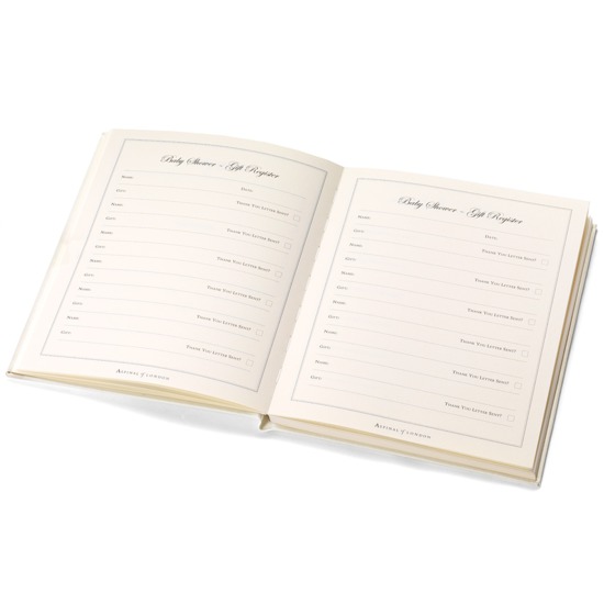 Deluxe Baby Record Book in Ivory Pebble from Aspinal of London