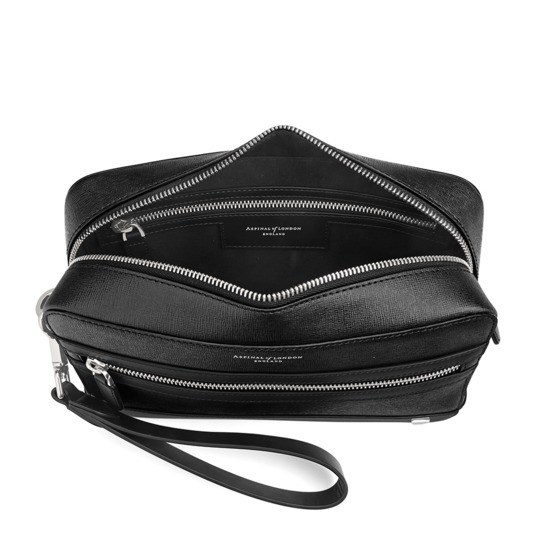 Anderson Man Clutch in Black Saffiano from Aspinal of London
