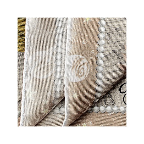 Pegasus Silk Twill Pocket Square in Gold from Aspinal of London