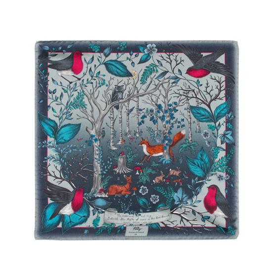Robin Silk Twill Handkerchief in Midnight Blue from Aspinal of London
