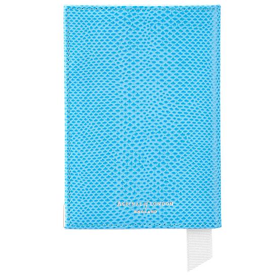 Passport Cover in Aquamarine Lizard & Silver Suede from Aspinal of London