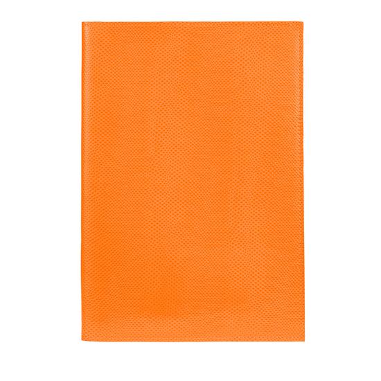 A4 Refillable Leather Journal in Orange Lizard from Aspinal of London