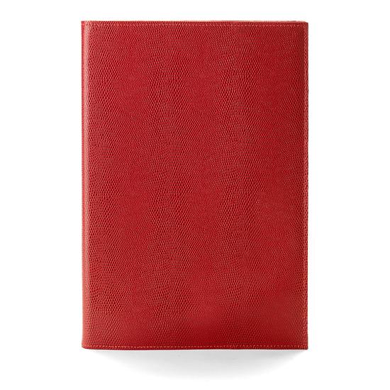 A4 Refillable Journal in Berry Lizard from Aspinal of London