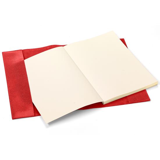 A4 Refillable Journal in Berry Lizard from Aspinal of London