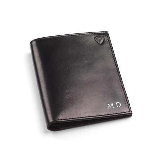 Double Credit Card Case with Back Pocket in Orange Lizard & Cream Suede from Aspinal of London