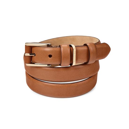 Ladies Westbourne Belt in Smooth Natural Tan from Aspinal of London