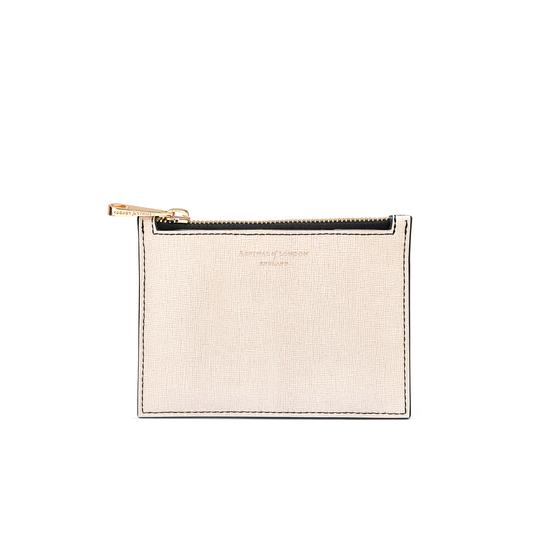Small Essential Flat Pouch in Monochrome Mix from Aspinal of London