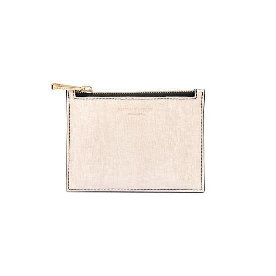 Small Essential Flat Pouch in Monochrome Mix from Aspinal of London