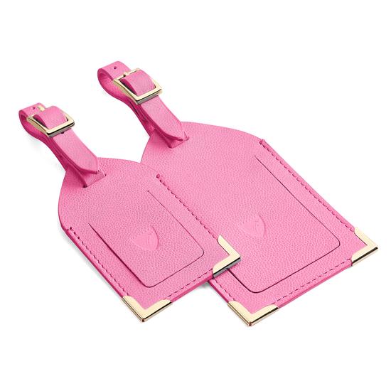 Set of 2 Luggage Tags in Blossom Kaviar from Aspinal of London
