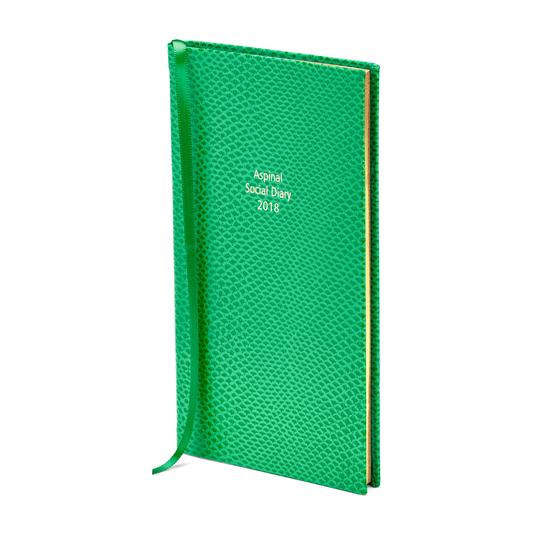 Aspinal Social Diary in Grass Green Lizard from Aspinal of London