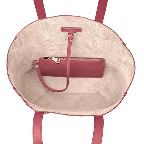 Aspinal Essential Tote in Blusher Saffiano & Cream Suede from Aspinal of London