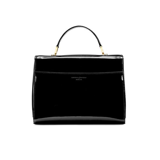 Mayfair Bag in Deep Shine Black Patent from Aspinal of London