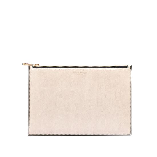 Large Essential Flat Pouch in Monochrome Mix from Aspinal of London