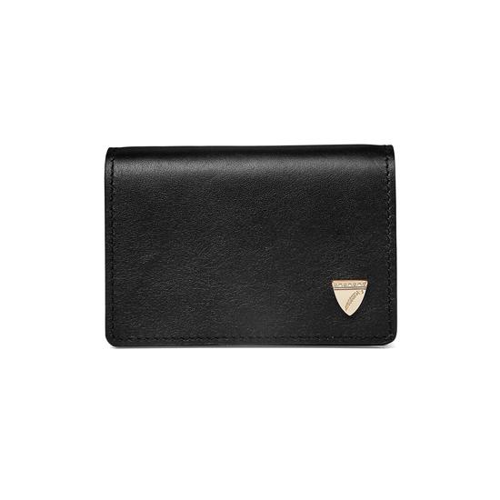 Accordion Credit Card Holder in Smooth Black from Aspinal of London