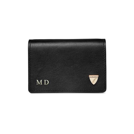 Accordion Credit Card Holder in Smooth Black from Aspinal of London