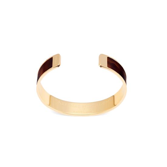 Cleopatra Skinny Cuff Bracelet in Deep Shine Tortoiseshell Patent from Aspinal of London