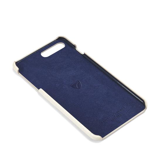 iPhone 7 Plus Leather Cover in Deep Shine Ivory Croc from Aspinal of London