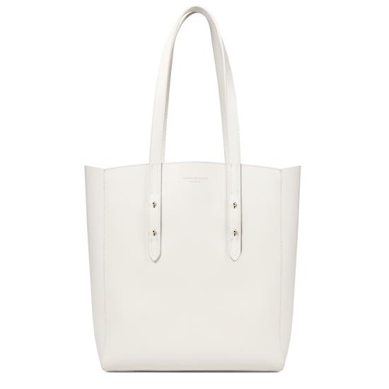 Essential Tote in Smooth Ivory & Navy Suede from Aspinal of London