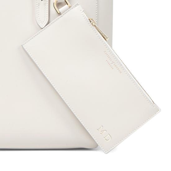 Essential Tote in Smooth Ivory & Navy Suede from Aspinal of London
