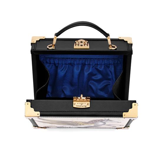 Mini Trunk Clutch in Pegasus Ivory Print from Aspinal of London