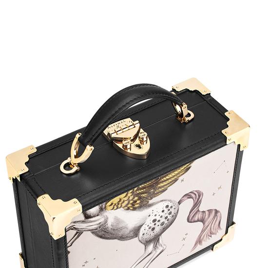 Mini Trunk Clutch in Pegasus Ivory Print from Aspinal of London
