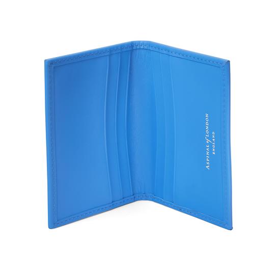 Double Fold Credit Card Case in Smooth Forget Me Not from Aspinal of London