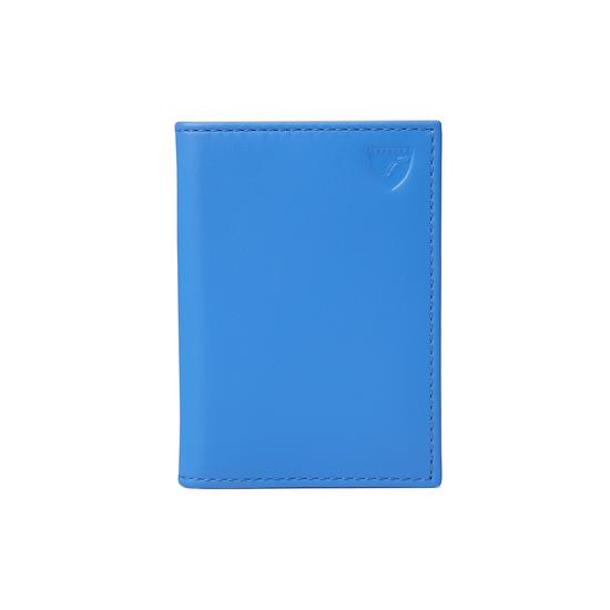 Double Fold Credit Card Case in Smooth Forget Me Not from Aspinal of London