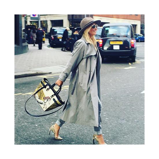 Midi Marylebone Tote in Pegasus Ivory Print from Aspinal of London
