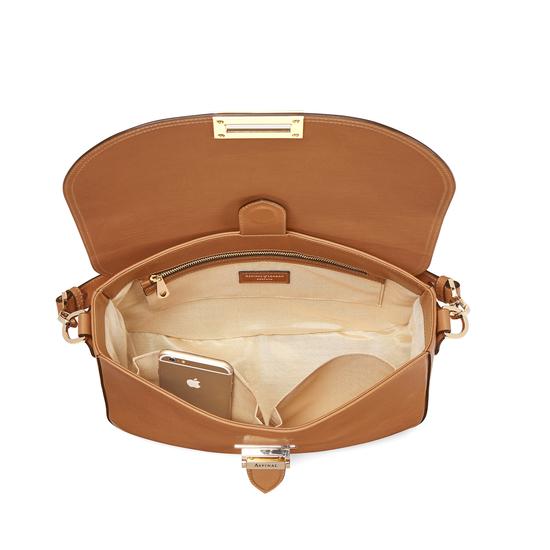 Slouchy Saddle Bag in Smooth Natural Tan from Aspinal of London