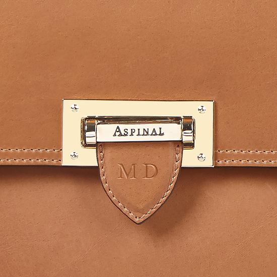 Slouchy Saddle Bag in Smooth Natural Tan from Aspinal of London