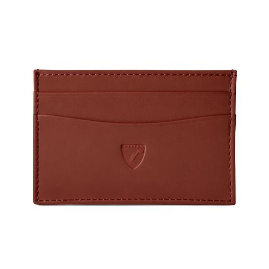 Slim Credit Card Case in Smooth Soft Redwood from Aspinal of London