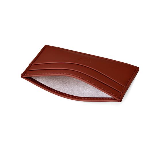 Slim Credit Card Case in Smooth Soft Redwood from Aspinal of London