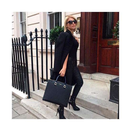 Editor's Tote in Black Saffiano from Aspinal of London