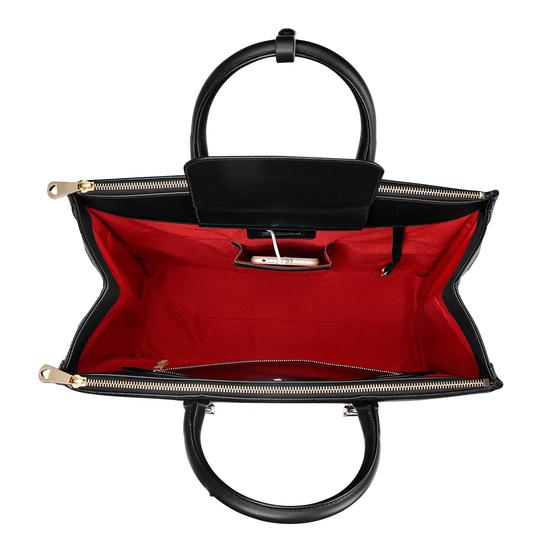 Editor's Tote in Black Saffiano from Aspinal of London
