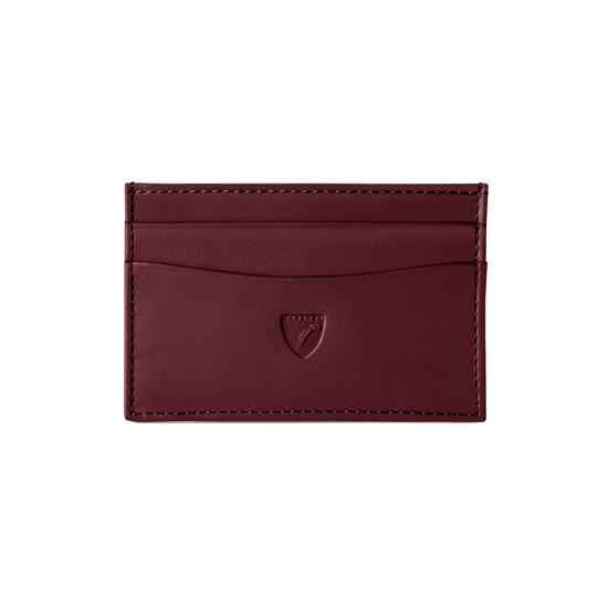 Slim Credit Card Case in Smooth Bordeaux from Aspinal of London