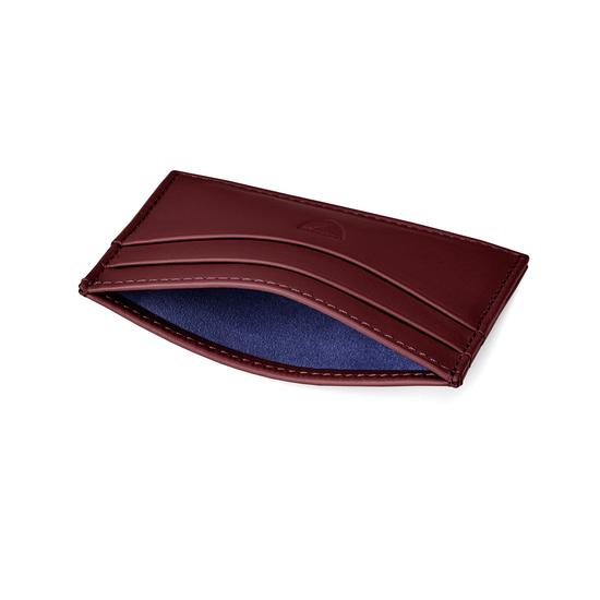Slim Credit Card Case in Smooth Bordeaux from Aspinal of London