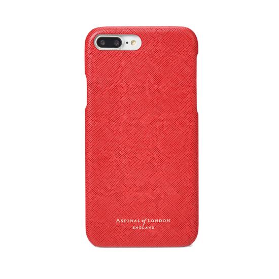 iPhone 7 Plus Leather Cover in Dahlia Saffiano from Aspinal of London