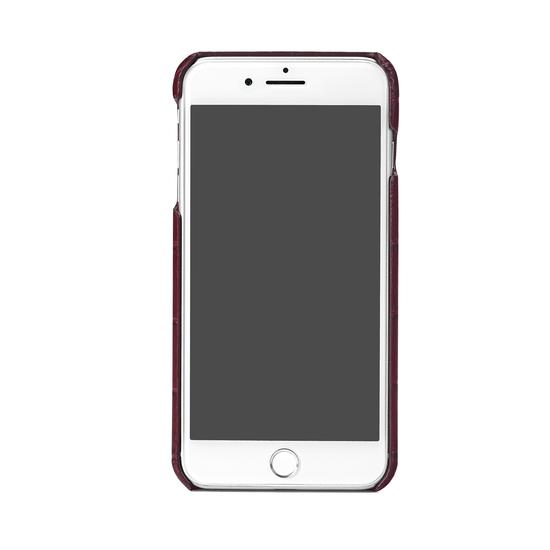 iPhone 7/8 Leather Cover in Bordeaux Croc from Aspinal of London