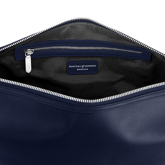 Men's Leather Wash Bag in Smooth Navy Nappa from Aspinal of London