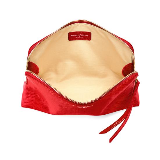 Large Essential Cosmetic Case in Berry Lizard from Aspinal of London