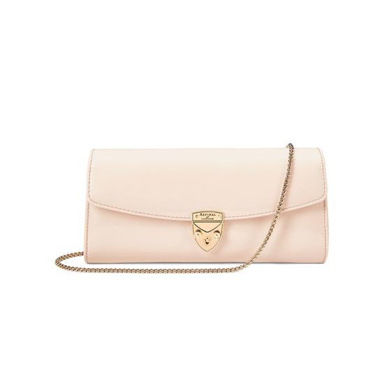 Mini Eaton Clutch in Deep Shine Nude Patent from Aspinal of London