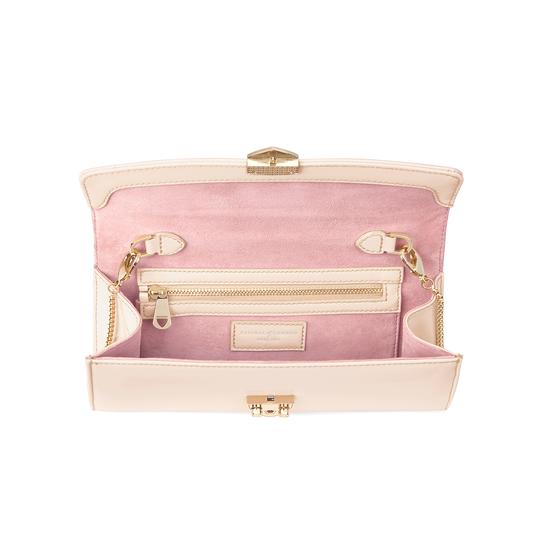 Mini Eaton Clutch in Deep Shine Nude Patent from Aspinal of London